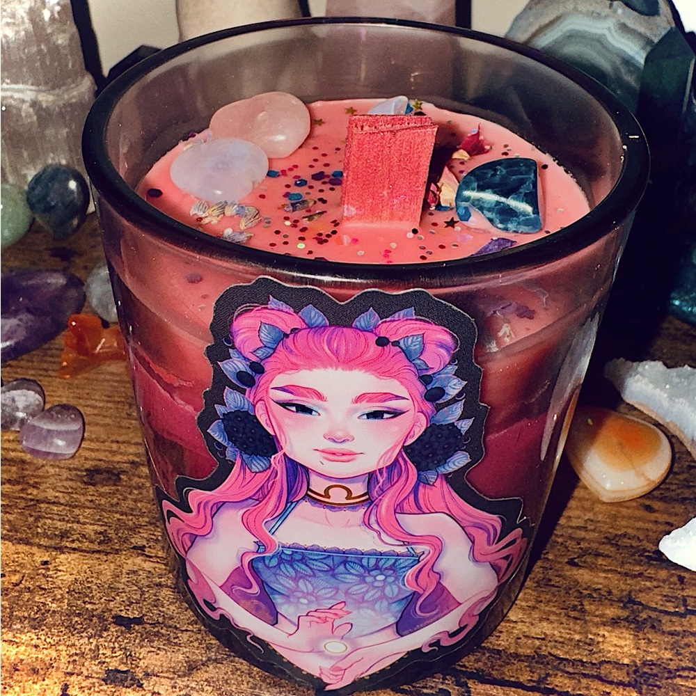 Libra ♎️ Crystal Candle